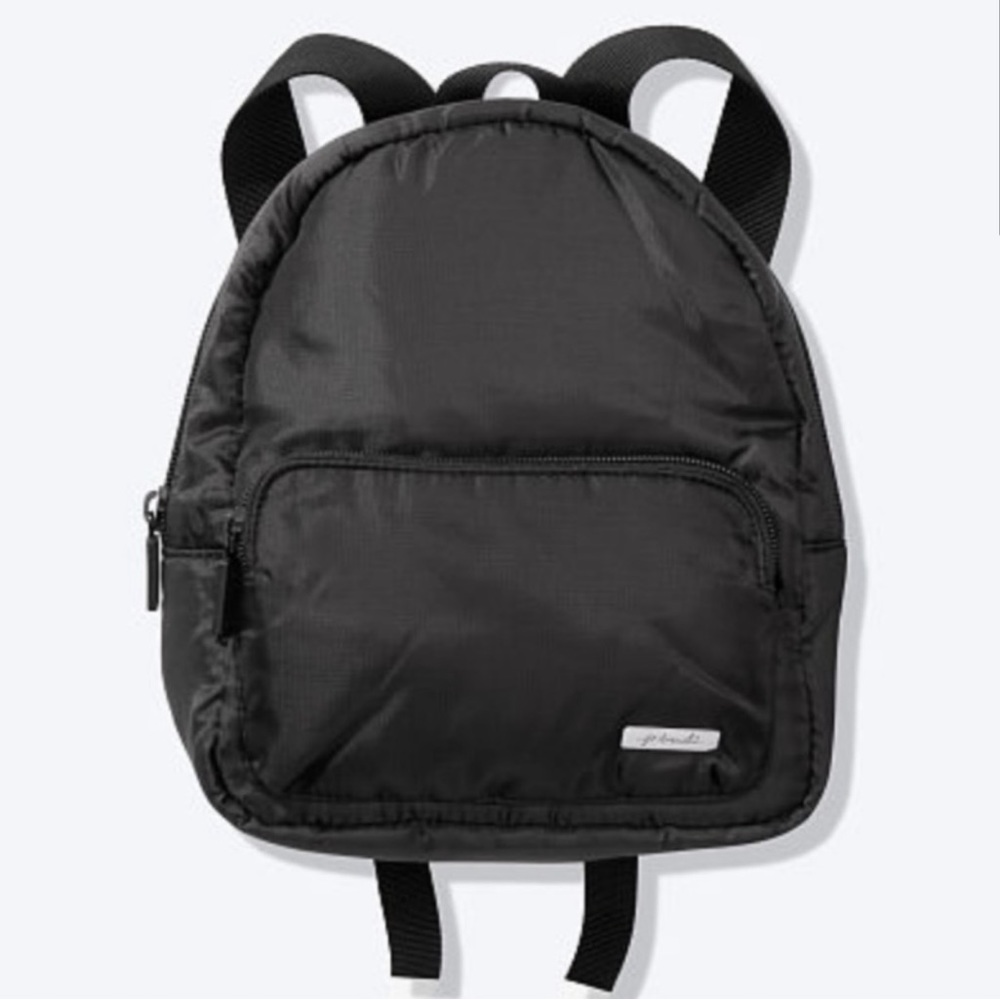 Pink Victoria Secret Riptop Black Mini Backpack